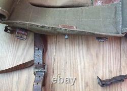 WW2 German Army M. 39 Fur Backpack with Original Leather Straps Found in Normandy