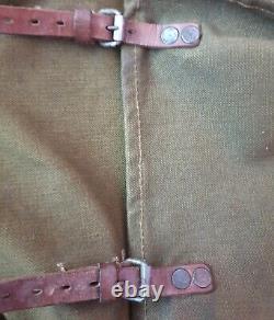 WW2 German Army M. 39 Fur Backpack with Original Leather Straps Found in Normandy