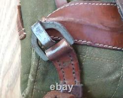 WW2 German Army M. 39 Fur Backpack with Original Leather Straps Found in Normandy