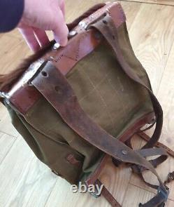 WW2 German Army M. 39 Fur Backpack with Original Leather Straps Found in Normandy