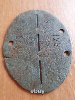 WW2 German Army SS Wermacht ID DOG TAG (7. /SS-Frw. Art. R. 14)