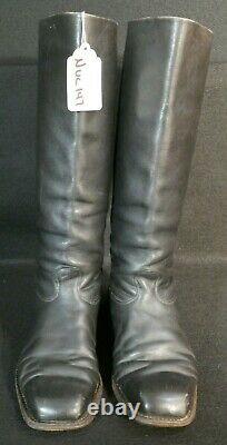 WW2 German Army Senior Officers Black Leather Riding Boots Size 11 Supple, RARE