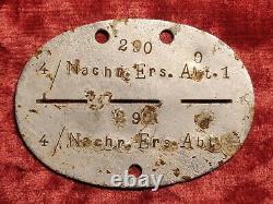 WW2 German Army Wermacht ID DOG TAG (Nachr. Ers. Abt. 1)