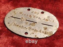 WW2 German Army Wermacht ID DOG TAG (Nachr. Ers. Abt. 1)