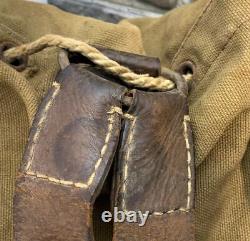 WW2 German Backpack Canvas Wehrmacht Tropical Rucksack Marked