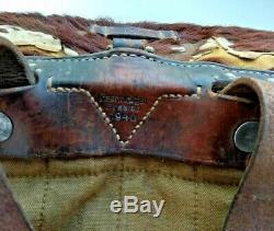 WW2 German Backpack field bag pony fur marked Breslau 1940 Wehrmacht Original