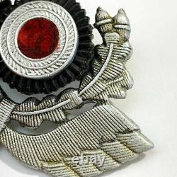 WW2 German Badge Early Bahnschutz Officer's Visor Hat Badge RARE Original Marked