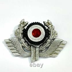 WW2 German Badge Early Bahnschutz Officer's Visor Hat Badge RARE Original Marked