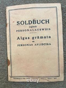 WW2 German Bilingual Soldbuch For Latvian Elite Volunteer. Unissued