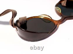 WW2 German Carl Zeiss Jena Umbral Pilot Sunglasses Goggles & Case #2