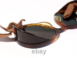 WW2 German Carl Zeiss Jena Umbral Pilot Sunglasses Goggles & Metal Case #1