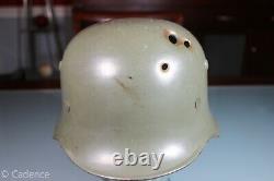 WW2 German Civil Or Parade Helmet With Shrapnel Or Bullet Hole Damage. Neat Piece