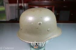 WW2 German Civil Or Parade Helmet With Shrapnel Or Bullet Hole Damage. Neat Piece