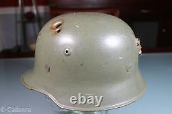 WW2 German Civil Or Parade Helmet With Shrapnel Or Bullet Hole Damage. Neat Piece