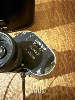WW2 German Dienstglas 10x50 Leitz Binoculars With Original Case Stamped 1940