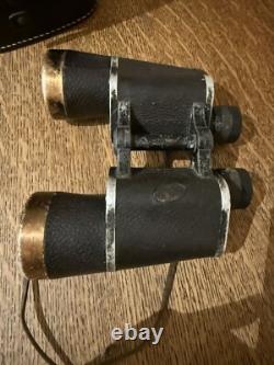 WW2 German Dienstglas 10x50 Leitz Binoculars With Original Case Stamped 1940