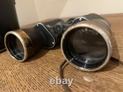 WW2 German Dienstglas 10x50 Leitz Binoculars With Original Case Stamped 1940