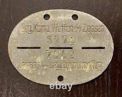 WW2 German ELITE DOG TAG Erg. Komp. Zeesen EXC. ++