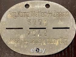 WW2 German ELITE DOG TAG Erg. Komp. Zeesen EXC. ++