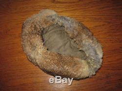 WW2 German EM/NCO Winter Fur Cap VET BRING-BACK 100% ORIGINAL NICE