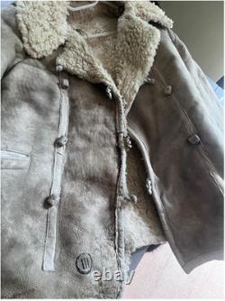 WW2 German Eastern Front winter coat sheepskin original elite uniform wool MG42