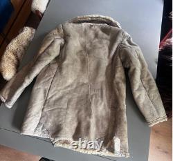 WW2 German Eastern Front winter coat sheepskin original elite uniform wool MG42