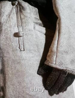 WW2 German Eastern Front winter coat sheepskin original elite uniform wool MG42