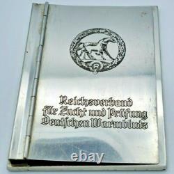 WW2 German Equestrian Association Desk Calendar Notepad Case Warmblood Breeding