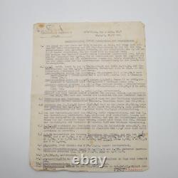 WW2 German Field Order, Inf. Rgt. 6, 29 Sept 1941 Eastern Front, signed Barbarossa