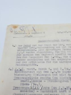 WW2 German Field Order, Inf. Rgt. 6, 29 Sept 1941 Eastern Front, signed Barbarossa