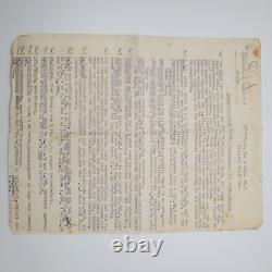 WW2 German Field Order, Inf. Rgt. 6, 29 Sept 1941 Eastern Front, signed Barbarossa