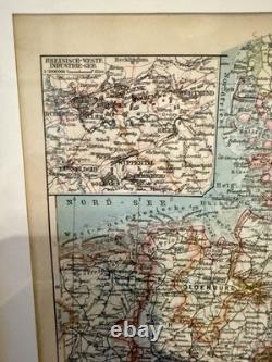 WW2 German Framed Map Rare Original'NORDWEST-DEUTSCHLAND