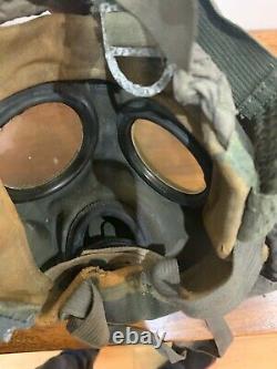 WW2 German Gas Mask And Cannister Original Condition With Spare Lens