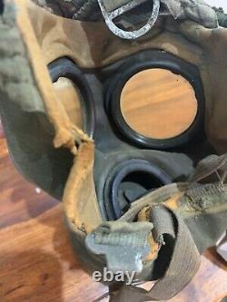 WW2 German Gas Mask And Cannister Original Condition With Spare Lens