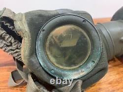 WW2 German Gas Mask And Cannister Original Condition With Spare Lens