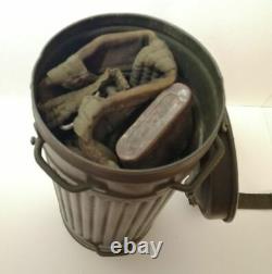 WW2 German Gas Mask with Canister full set WWII Original Wehrmacht