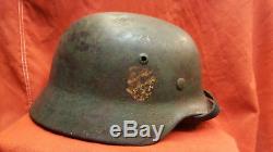 WW2 German Germany army Original Double decal Stahlhelm M35 Wehrmacht Helmet