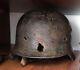 WW2 German Helmet M35/40 Combat sniper damage Original Wehrmacht WWII
