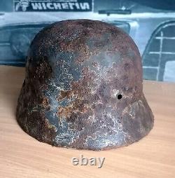 WW2 German Helmet M35 ET64 #3536 Double repainted Original Wehrmacht WWII