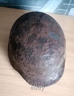 WW2 German Helmet M35 ET64 #3536 Double repainted Original Wehrmacht WWII