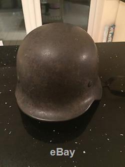 WW2 German Helmet Original Complete With Liner And Chin Strap