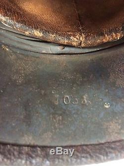 WW2 German Helmet Original Complete With Liner And Chin Strap