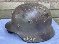 WW2 German Helmet Original Normandy Camo