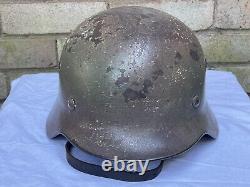 WW2 German Helmet Original Normandy Camo