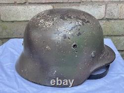 WW2 German Helmet Original Normandy Camo