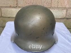 WW2 German Helmet Original Normandy Camo Ex-Wire