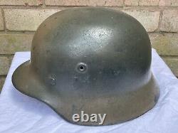 WW2 German Helmet Original Normandy Camo Ex-Wire