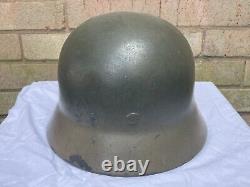 WW2 German Helmet Original Normandy Camo Ex-Wire