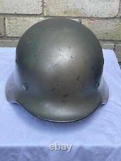 WW2 German Helmet Original Normandy Camo Ex-Wire