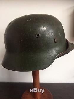 WW2 German Helmet Original With Liner And Chin Strap SMGH-35 Rare
